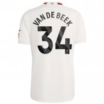 Günstige Fußballtrikots Manchester United Van De Beek 34 3rd trikot 2023-24 Kurzarm